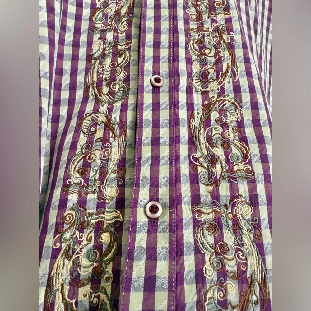 Robert Graham Plaid Shirt w/Embroidery Detail - Picture 4 of 5